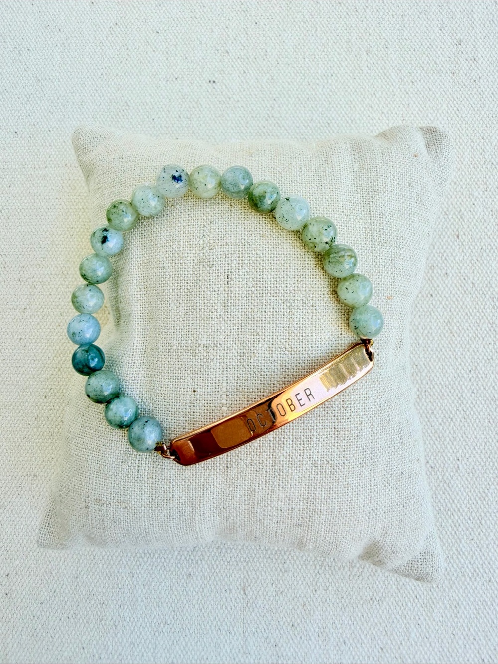 *Engraved “October” Beaded Band* KEEP COLLECTIVE Retired Display Condition